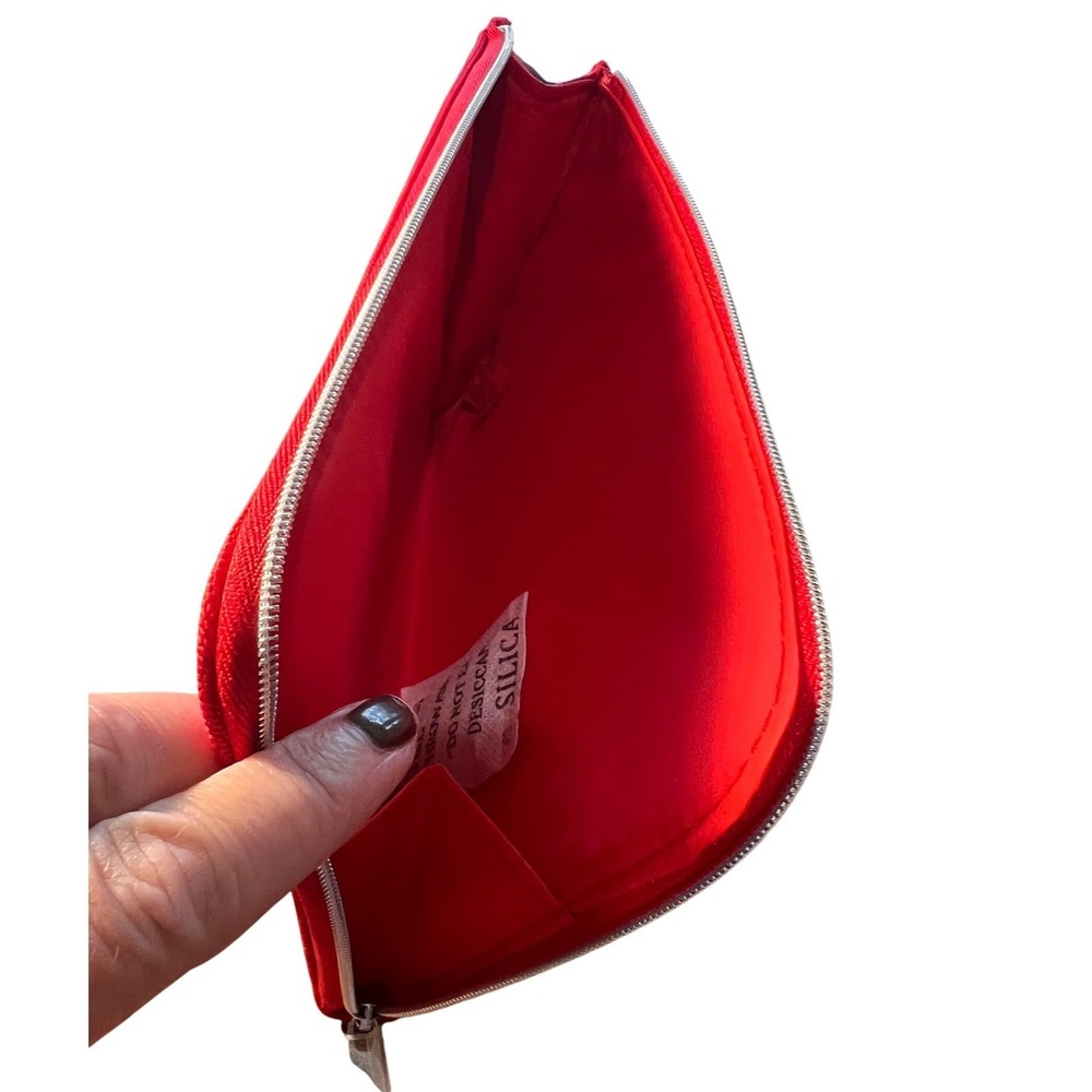 Dior Red Canvas Makeup Case Cosmetic Brushes Pouch New in Box - Picture 5 of 7